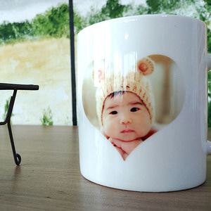 아기 백일사진,돌사진 포토머그컵 - 어린이집선물